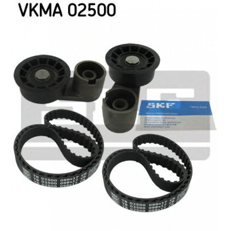 VKMA 02500 SKF Комплект (ремінь+ролики)